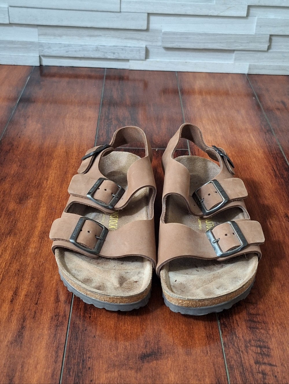 Birkenstock Milano Sandals Brown Suede EU 39 US 8–8.5 UK 6 - Picture 2 of 8
